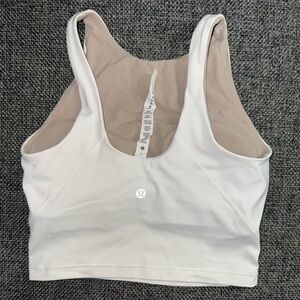 Lululemon white sports bra tank